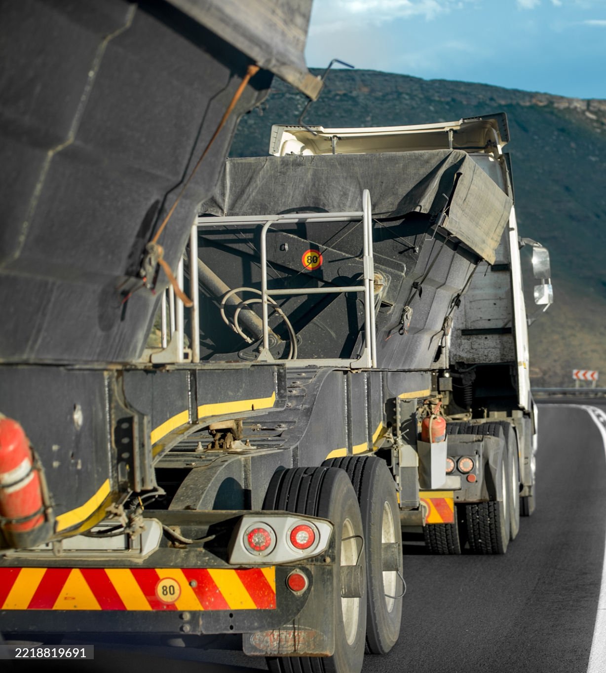 34-ton side tipper combination truck used by Themba Lamazwide for bulk commodity haulage